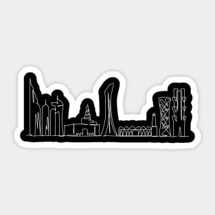 Doha Skyline - Qatar 2022 - white Sticker